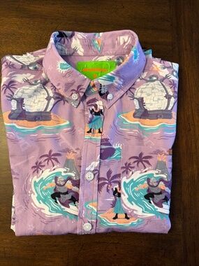 RSVLTS Shredder Shreds TMNT Lavender Shirt Size Medium KUNUFLEX Turtles